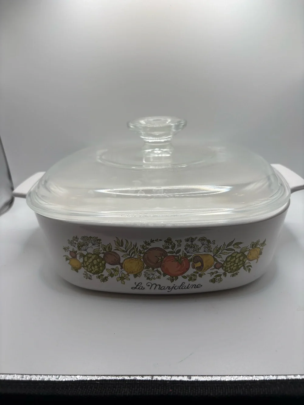 Vintage Corning Ware Spice of Life “La Marjolaine” 2-Quart Covered Casserole